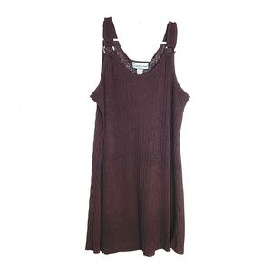 < Vintage Y2K Portocruz Brown Knit Mini Dress >